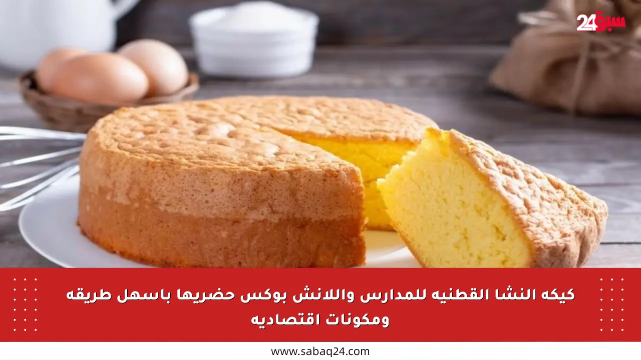 كيكة النشا القطنية للمدارس واللانش بوكس حضريها بأسهل طريقة ومكونات اقتصادية